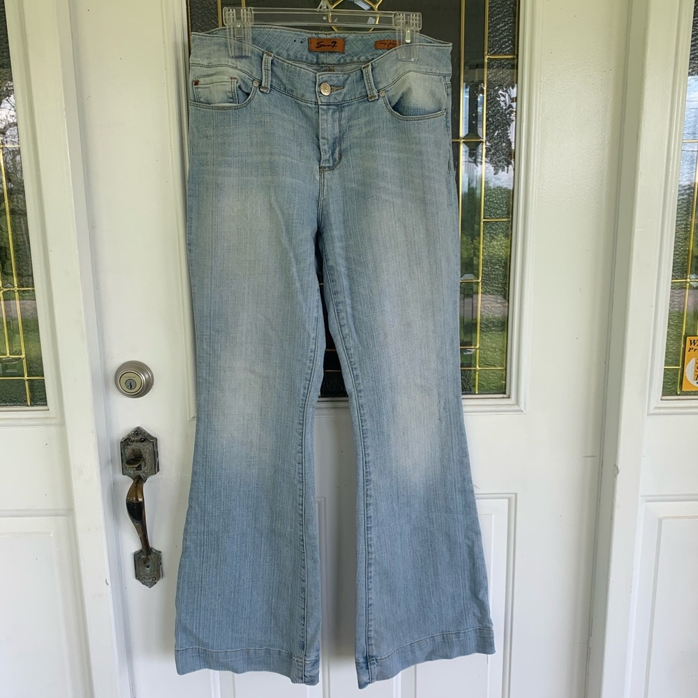 Seven7 Sexy Flare Light Wash Jeans
